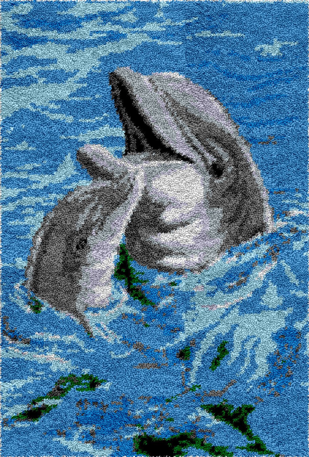 Dolphin Attraction - Latch Hook Rug Kit - Heartful Crafts | DIY Latch Hook