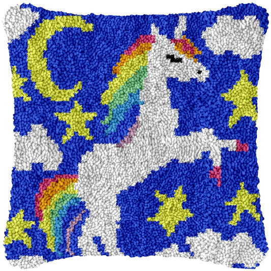 Dream of Unicorns - Latch Hook Pillowcase Kit - DIY Latch Hook