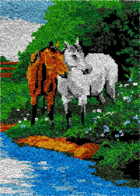 Drink from the Stream - Latch Hook Rug Kit - Latch Hook Crafts