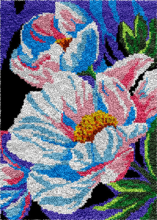 Elegant Magnolias - Latch Hook Rug Kit - Latch Hook Crafts