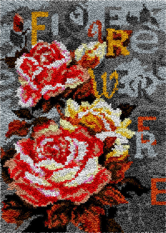 Eternal Roses - Latch Hook Rug Kit - Latch Hook Crafts