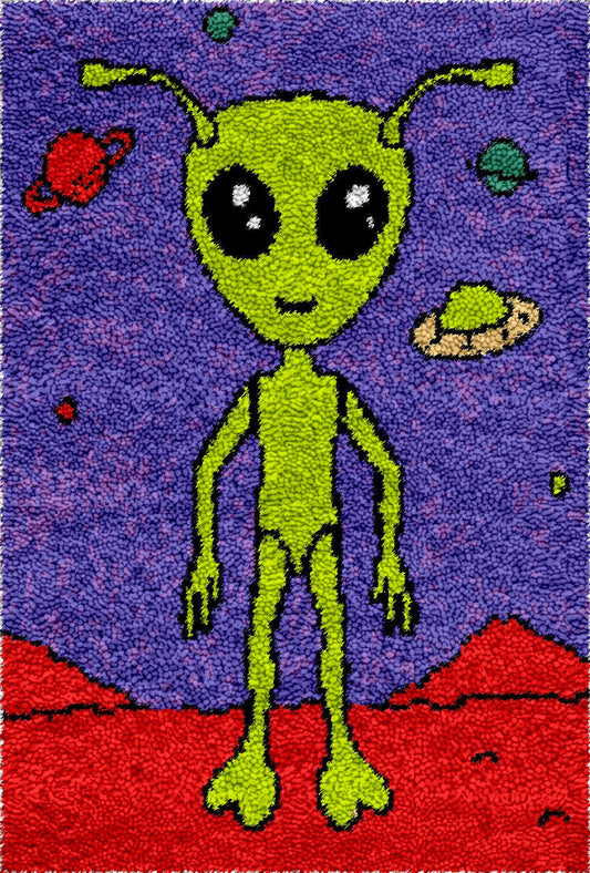 Extraterrestrial Life - Latch Hook Rug Kit - Heartful Crafts | DIY Latch Hook