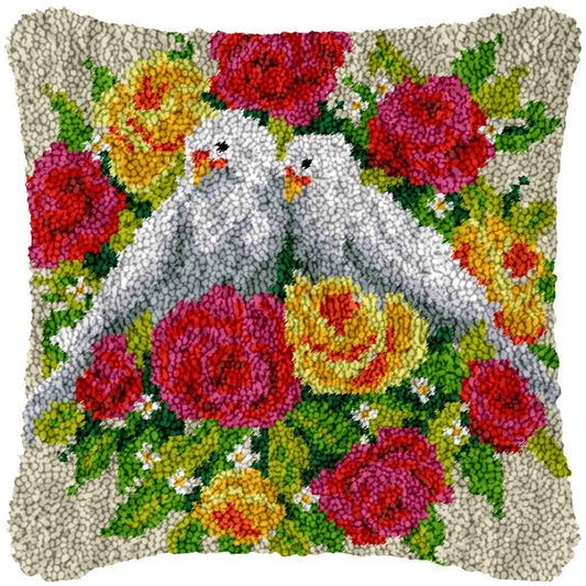 Floral Comfort - Latch Hook Pillowcase Kit - DIY Latch Hook