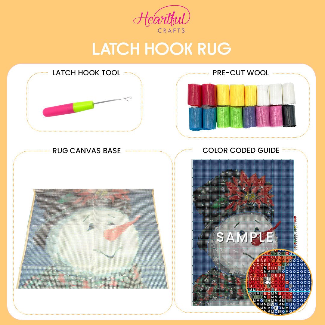 Flower Crown - Latch Hook Rug Kit - Latch Hook Crafts