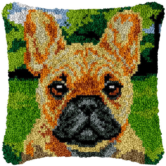 French Bulldog - Latch Hook Pillowcase Kit - Latch Hook Crafts