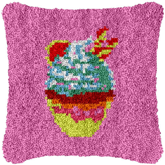 Frosty Cupcake - Latch Hook Pillowcase Kit - Latch Hook Crafts