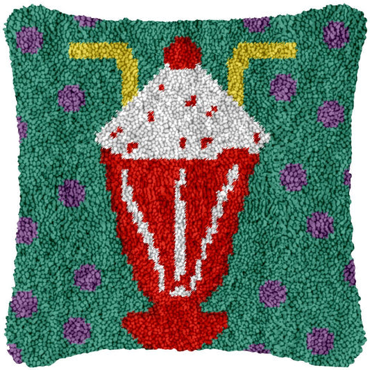 Frothy Shake Dots - Latch Hook Pillowcase Kit - DIY Latch Hook