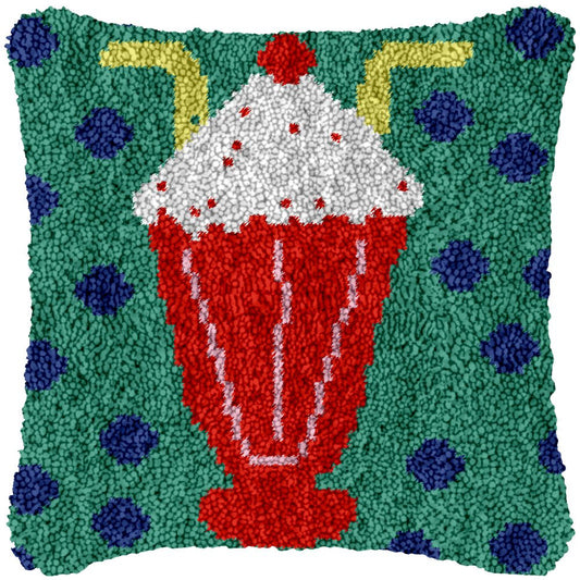 Frothy Shake - Latch Hook Pillowcase Kit - DIY Latch Hook