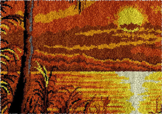 Glamorous Sunset - Latch Hook Rug Kit - diy-latch-hook