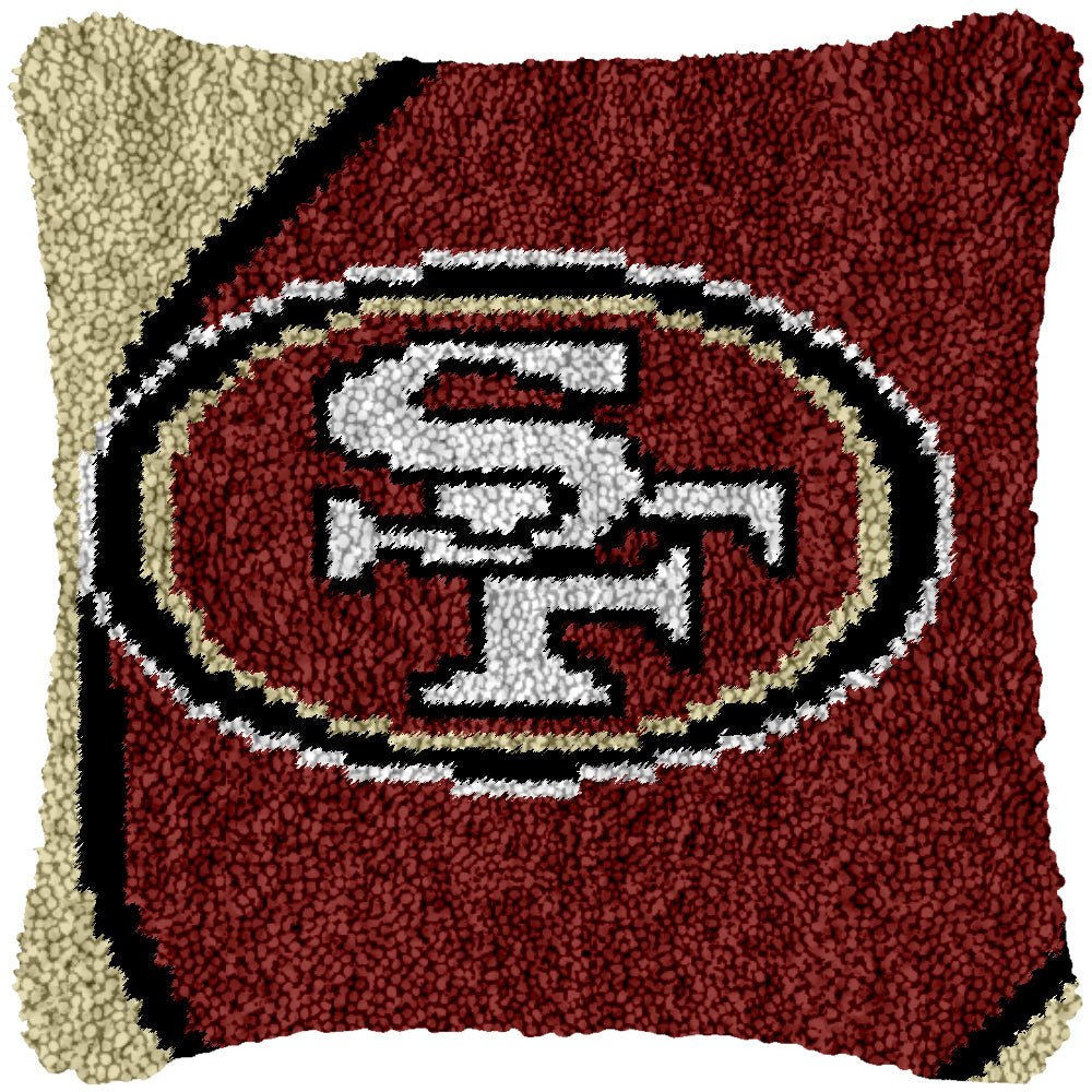 Go 49ers! - Latch Hook Pillowcase Kit - Latch Hook Crafts