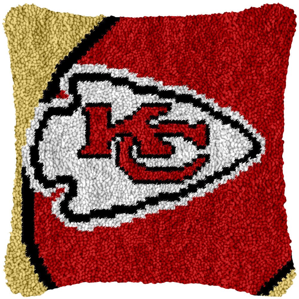 Go Chiefs! - Latch Hook Pillowcase Kit - Latch Hook Crafts