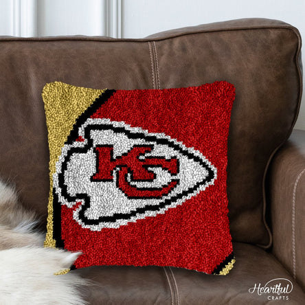 Go Chiefs! - Latch Hook Pillowcase Kit - Latch Hook Crafts
