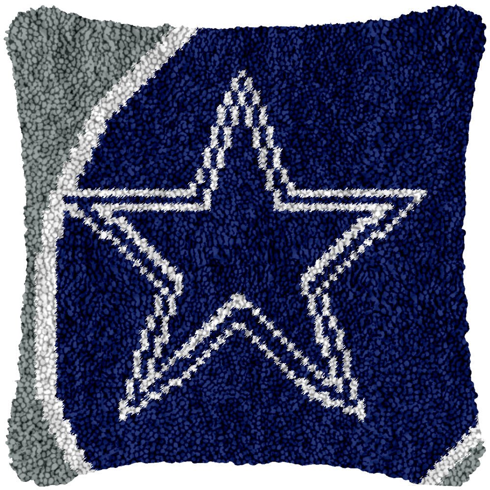 Go Cowboys! - Latch Hook Pillowcase Kit - Latch Hook Crafts