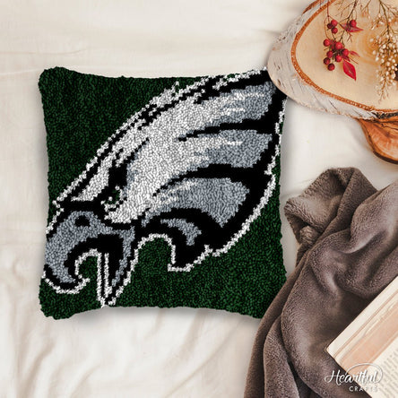 Go Eagles! - Latch Hook Pillowcase Kit - DIY Latch Hook