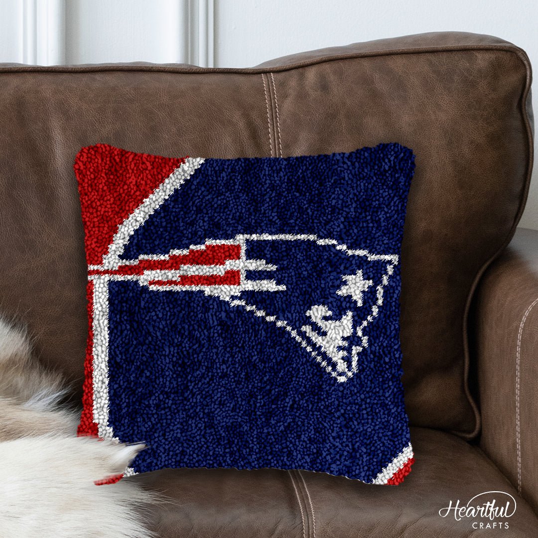 Go Patriots! - Latch Hook Pillowcase Kit - Latch Hook Crafts