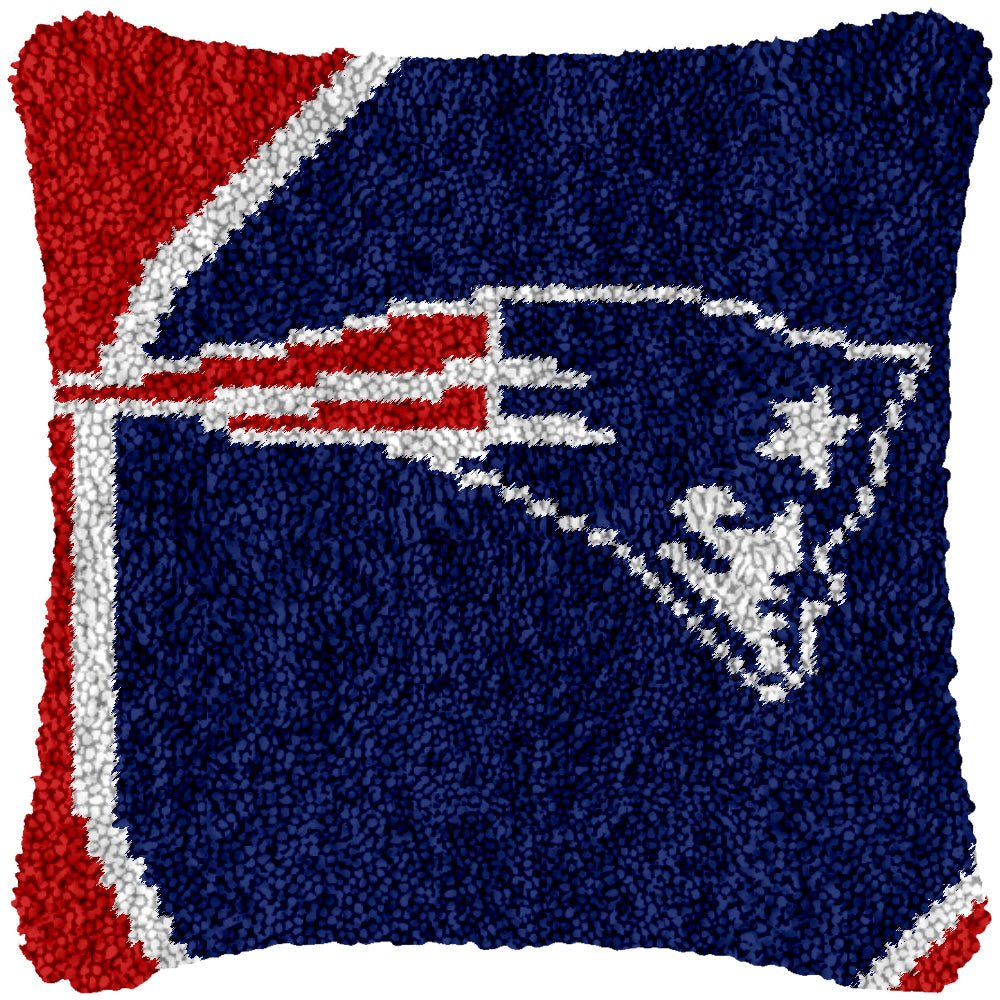 Go Patriots! - Latch Hook Pillowcase Kit - Latch Hook Crafts