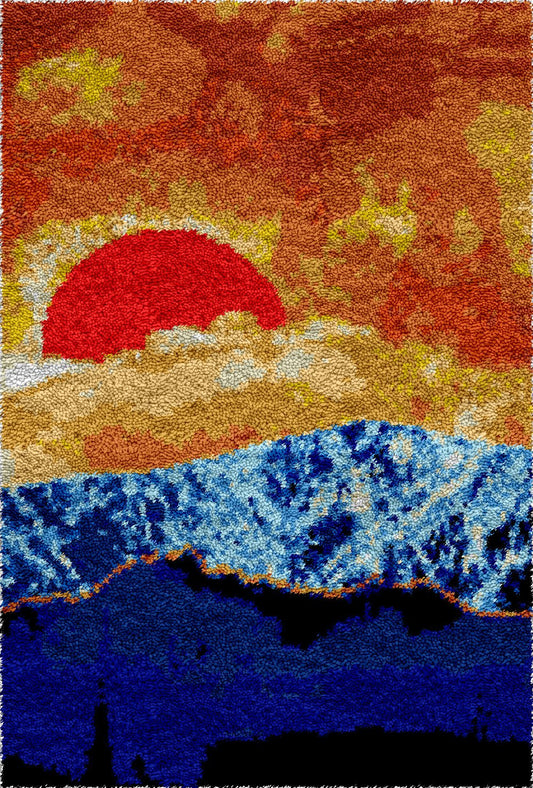 Golden Hour - Latch Hook Rug Kit - Heartful Crafts | DIY Latch Hook