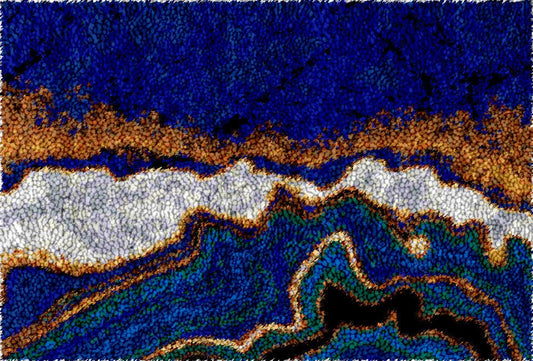 Golden Waves - Latch Hook Rug Kit - Heartful Crafts | DIY Latch Hook