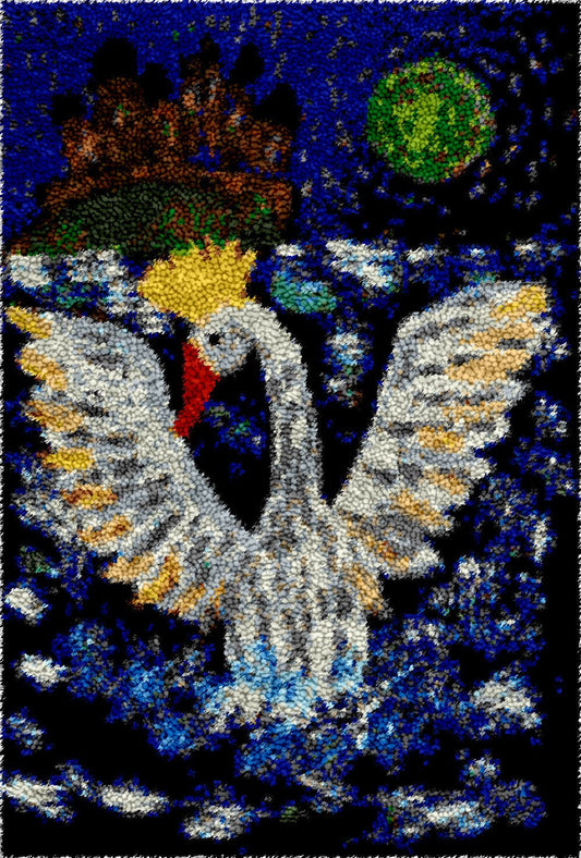 Graceful Swan - Latch Hook Rug Kit - Heartful Crafts | DIY Latch Hook