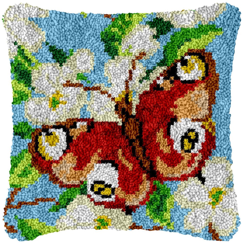 Grand Moth - Latch Hook Pillowcase Kit - Latch Hook Crafts