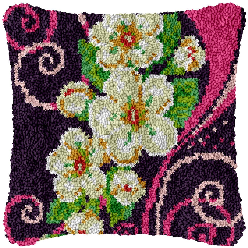 Groovy Flowers - Latch Hook Pillowcase Kit - diy-latch-hook