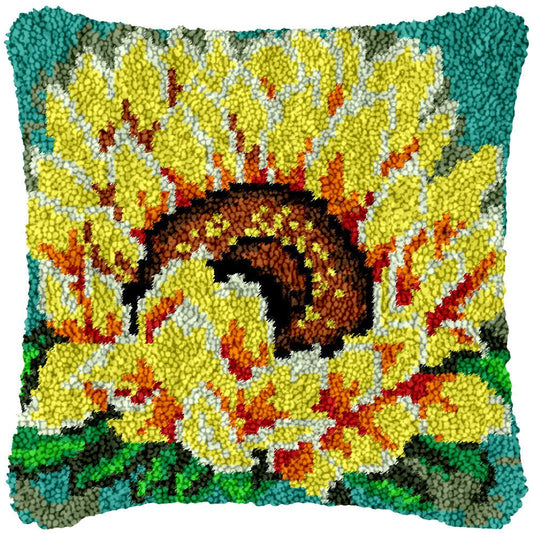 Healthy Sunflower - Latch Hook Pillowcase Kit - Latch Hook Crafts