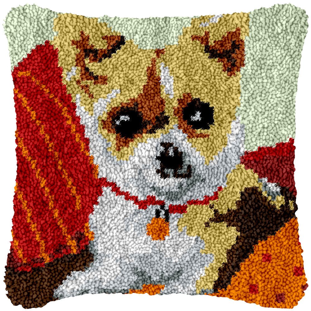 Hey Chihuahua - Latch Hook Pillowcase Kit - Latch Hook Crafts