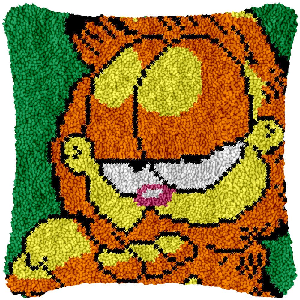 Hey Garfield - Latch Hook Pillowcase Kit - Latch Hook Crafts