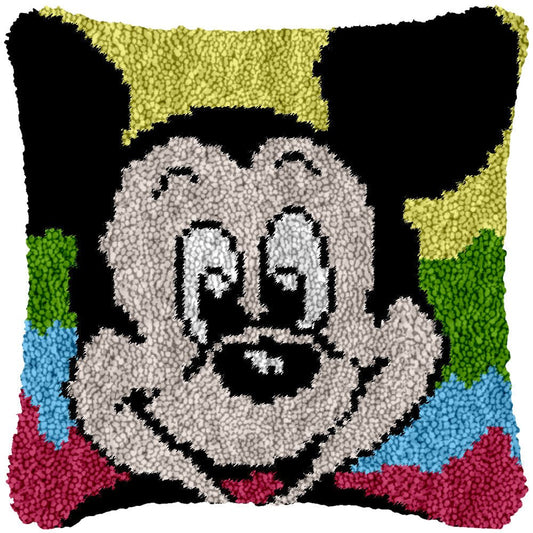 Hi Mickey - Latch Hook Pillowcase Kit - Latch Hook Crafts