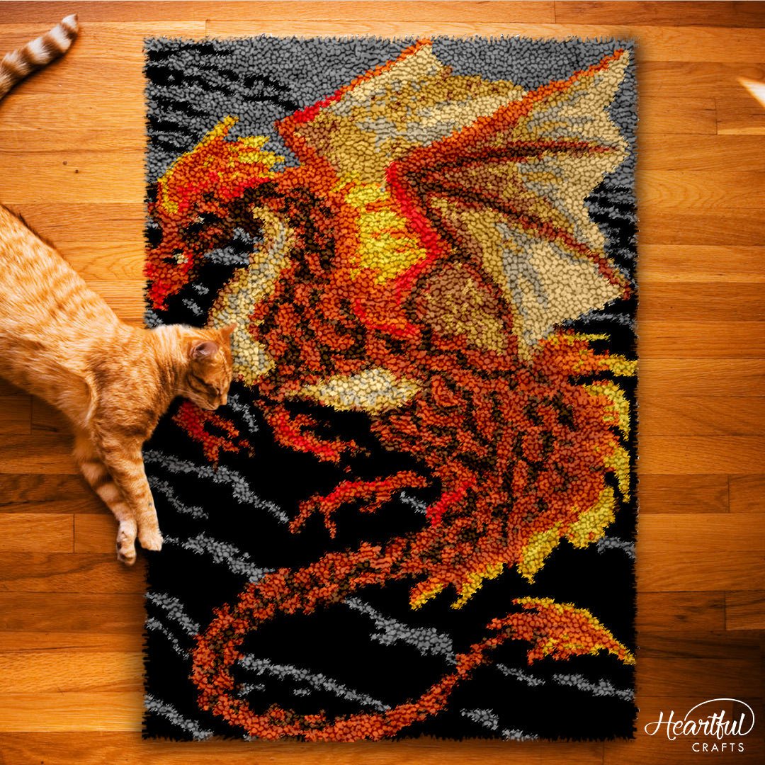 House of the Dragon DIY Latch Hook Rug Making Kit For Adults Latch