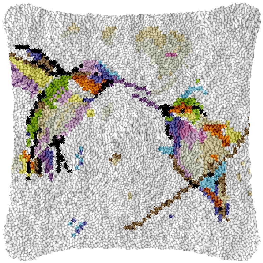 Hummingbirds - Latch Hook Pillowcase Kit - Latch Hook Crafts