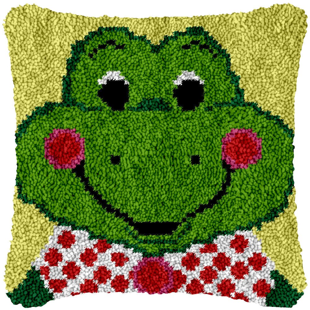 Hungry Frog - Latch Hook Pillowcase Kit - Latch Hook Crafts
