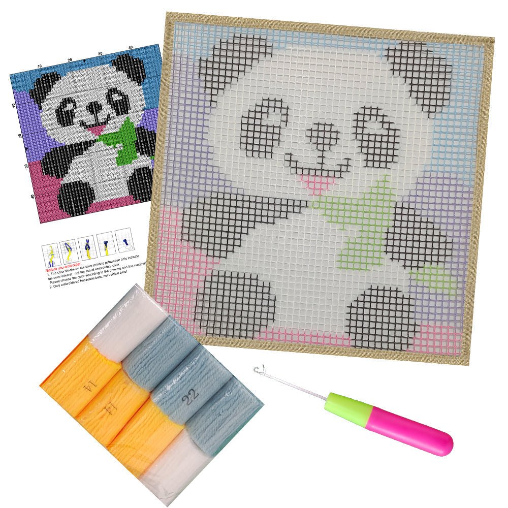 Hungry Panda - Latch Hook Kit for Kids - diy-latch-hook