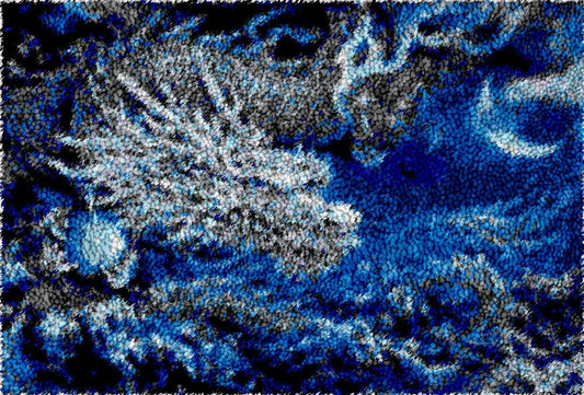 Ice Dragon - Latch Hook Rug Kit - Heartful Crafts | DIY Latch Hook