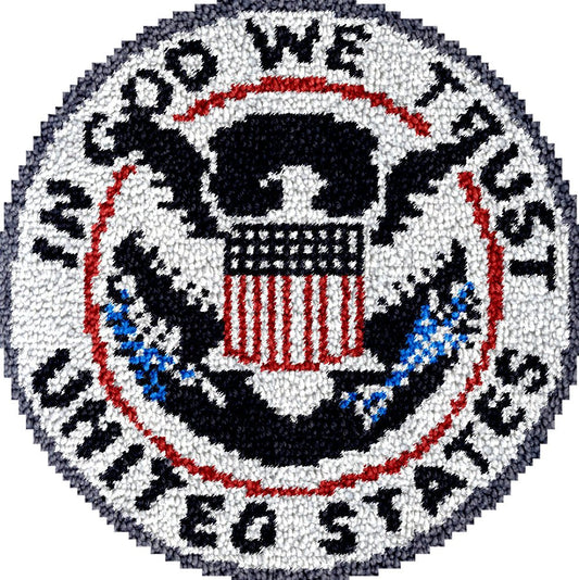 In God We Trust - Latch Hook Rug Kit - Latch Hook Crafts