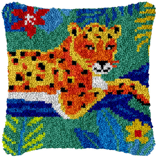 In the Jungle - Latch Hook Pillowcase Kit - Latch Hook Crafts