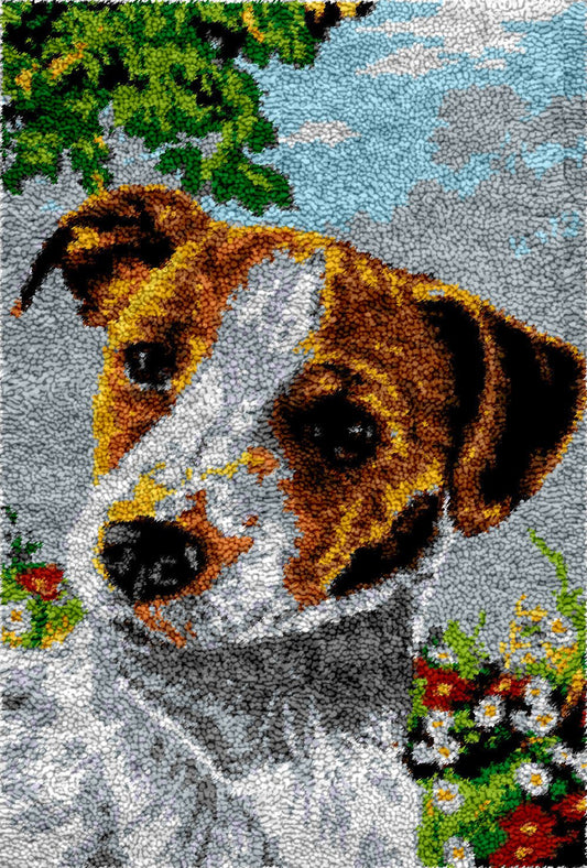 Jack Russell - Latch Hook Rug Kit - Heartful Crafts | DIY Latch Hook