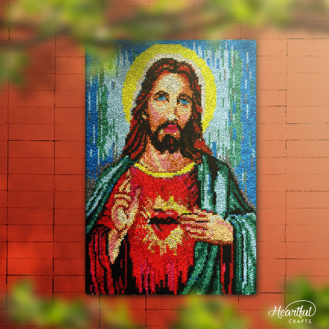 Jesus Christ DIY Latch Hook Rug Making Kit For Adults – Latch Hook Crafts