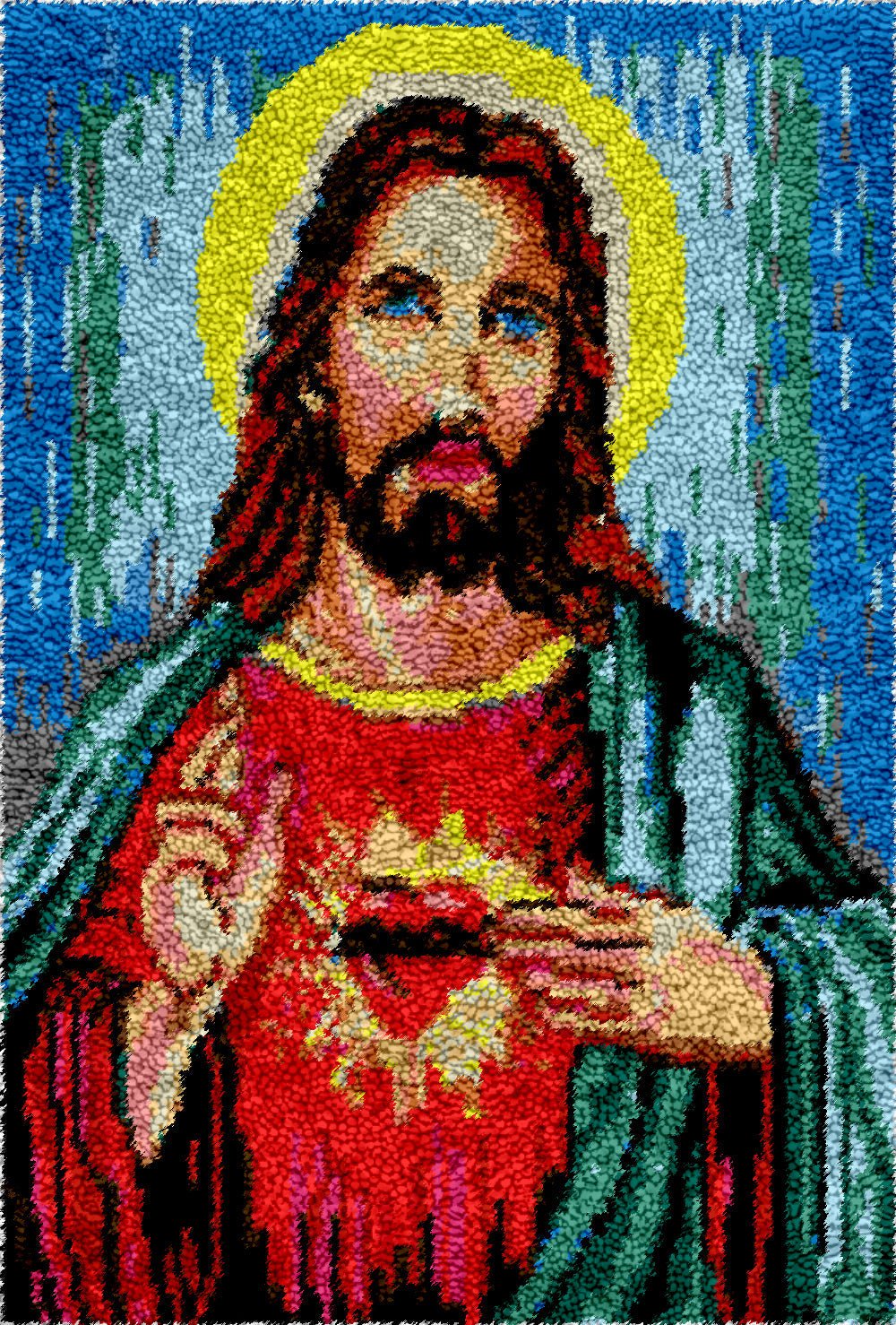 Jesus Christ DIY Latch Hook Rug Making Kit For Adults – Latch Hook Crafts