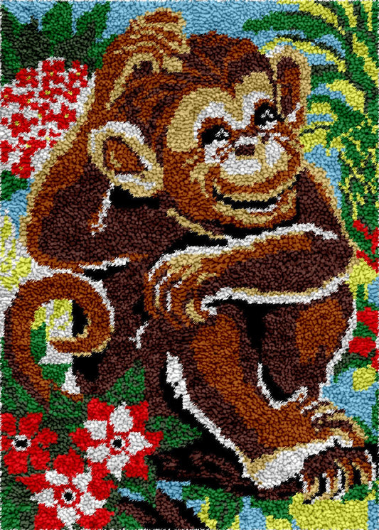 Laughing Monkey - Latch Hook Rug Kit - Latch Hook Crafts