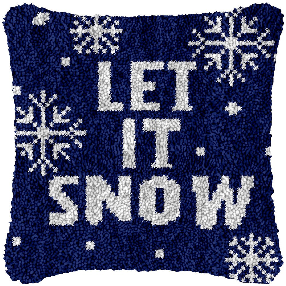 Let It Snow - Latch Hook Pillowcase Kit - Latch Hook Crafts