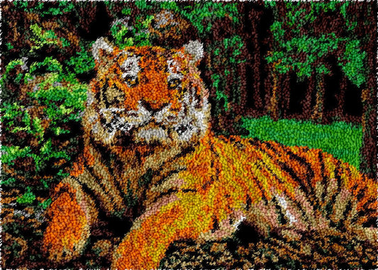 Lone Tiger - Latch Hook Rug Kit - Latch Hook Crafts
