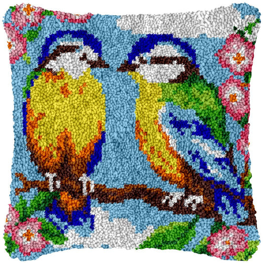 Love Birds - Latch Hook Pillowcase Kit - Latch Hook Crafts