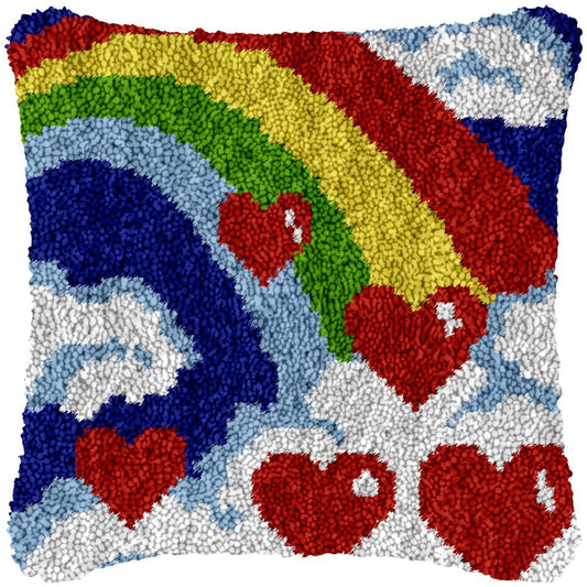 Love in the Clouds - Latch Hook Pillowcase Kit - DIY Latch Hook