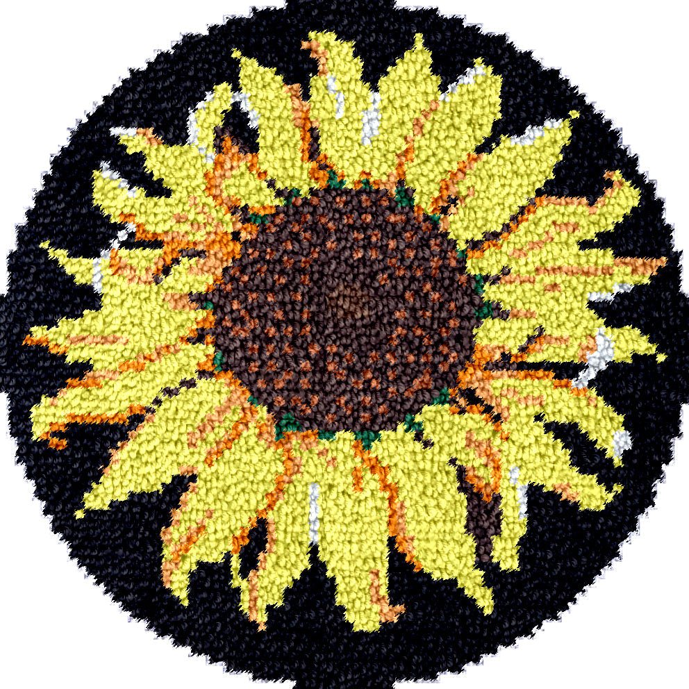 Lush Sunflower - Latch Hook Rug Kit - Latch Hook Crafts