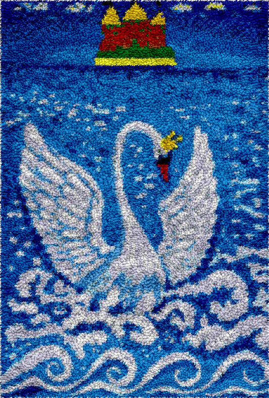 Majestic Swan - Latch Hook Rug Kit - Heartful Crafts | DIY Latch Hook