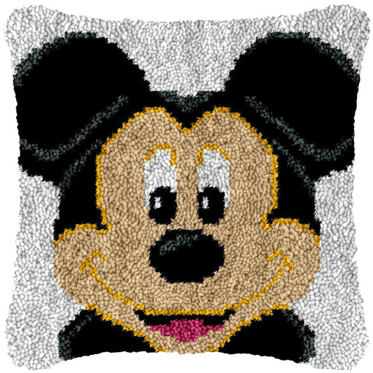 Mickey Portrait - Latch Hook Pillowcase Kit - DIY Latch Hook