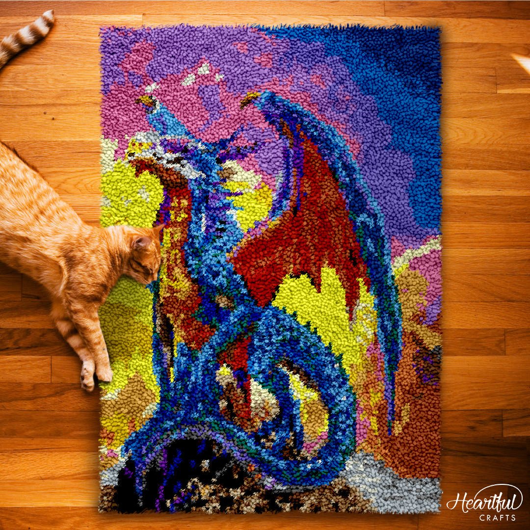 Mighty Dragon DIY Latch Hook Rug Making Kit For Adults Latch Hook Crafts