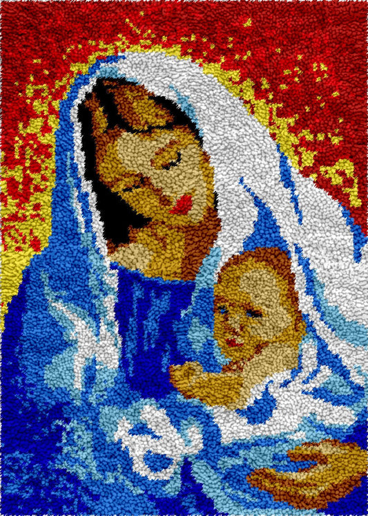 Mother and Child - Latch Hook Rug Kit - Latch Hook Crafts