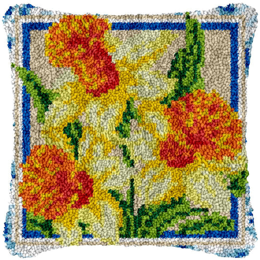 Narcissus Flowers - Latch Hook Pillowcase Kit - Latch Hook Crafts